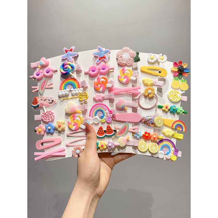 Bộ Kẹp Tóc Kiểu Hoạt Hình Nhật Bản Đáng Yêu Cho Bé Gái