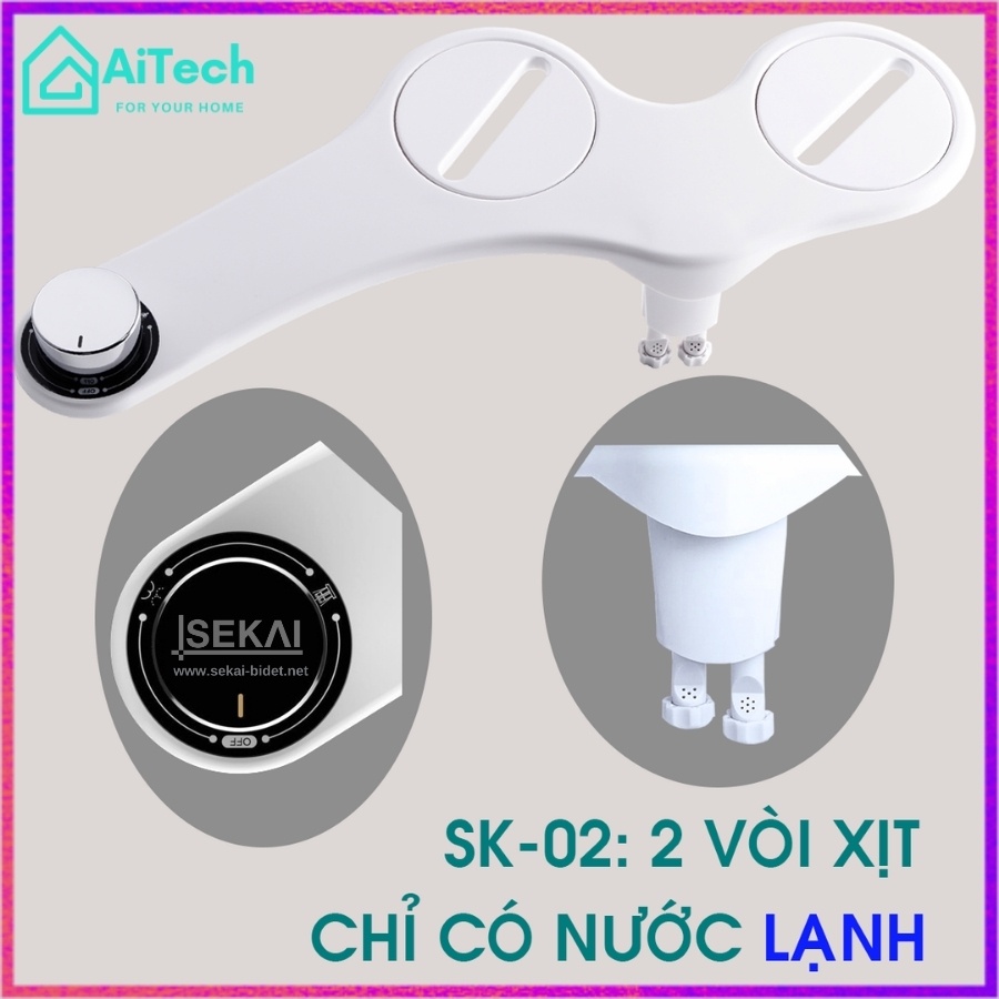 Vòi Xịt Rửa Thông Minh Gắn Bồn Cầu - Bảo hành 36 tháng
