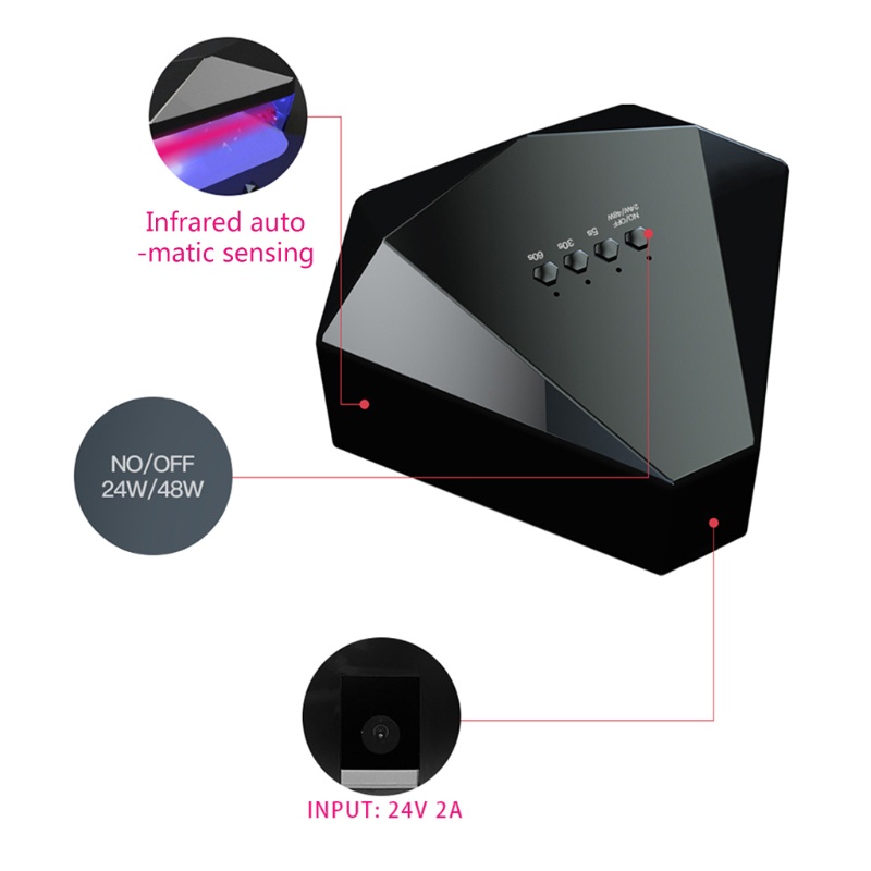 Đèn LED UV 48W Hong Khô Móng Tay Cảm Biến Thông Minh Bằng Tia UV 4Gears