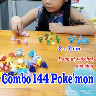 COMBO 144 POKEMON MÔ HÌNH ANIME FIGURE GO TERRARIUM COLLECTION 7 NHỰA PVC GIÁ RẺ ĐỒ CHƠI NHÂN VẬT PIKACHU ĐA HỆ MỚI