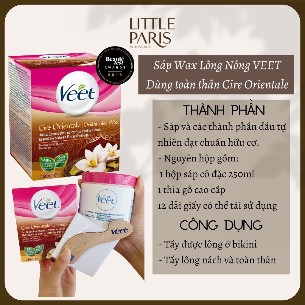 Sáp Nóng Tẩy Lông Veet Cire Orientale Thành Phần Tự Nhiên Wax Nóng