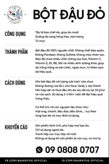 Bột đậu đỏ nhà làm 100% nguyên chất ( 2 gói )