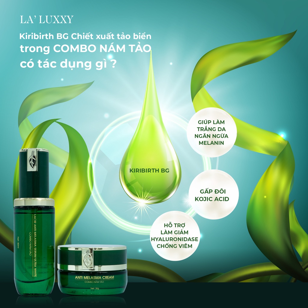 Combo Nám Tảo La'luxxy Drlacir -Giúp ngừa nám,tàn nhàng,giúp da trắng mịn màng,làm chậm quá trình lão hóa