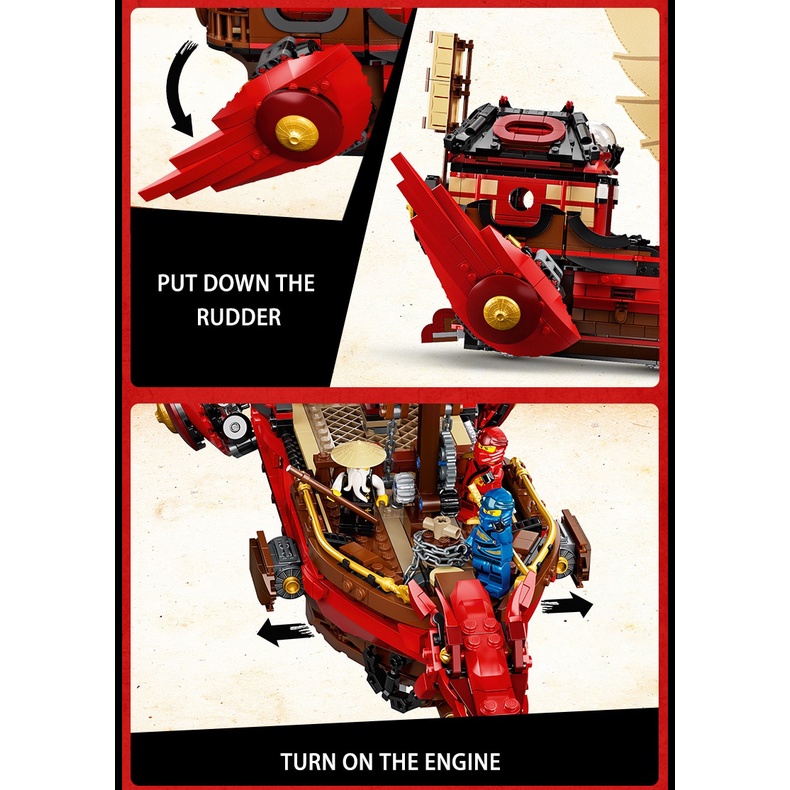 Mẫu lắp ráp Mô hinh Phantom Ninja  Destiny's Bounty boat 4029 ninjago tàu