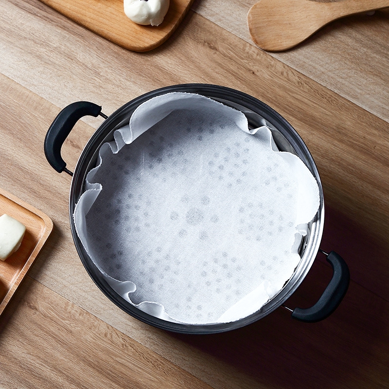 Miếng Vải Lưới Lót Nồi Hấp Chống Dính Thoáng Khí Tiện Dụng