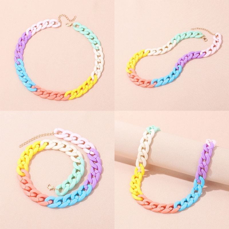 Vòng cổ Mặt Đá Acrylic Phong Cách Bohemian Thời Trang Cho Nữ