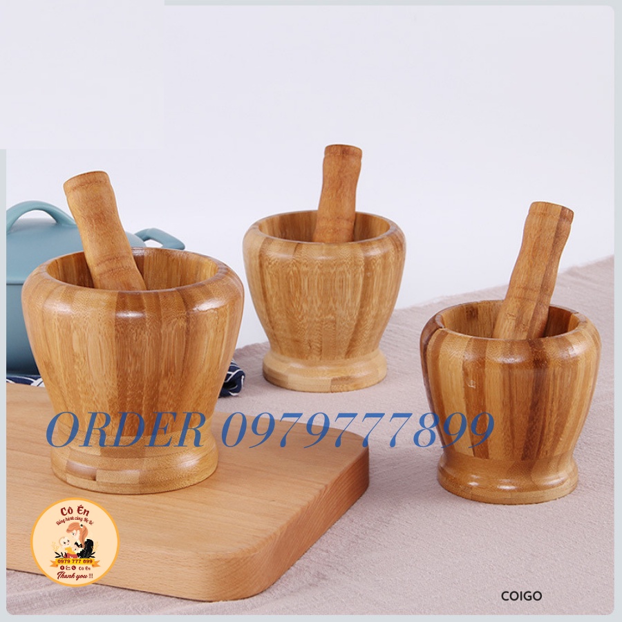 Cối tre đa năng dùng cho nhà bếp cho gia đình.