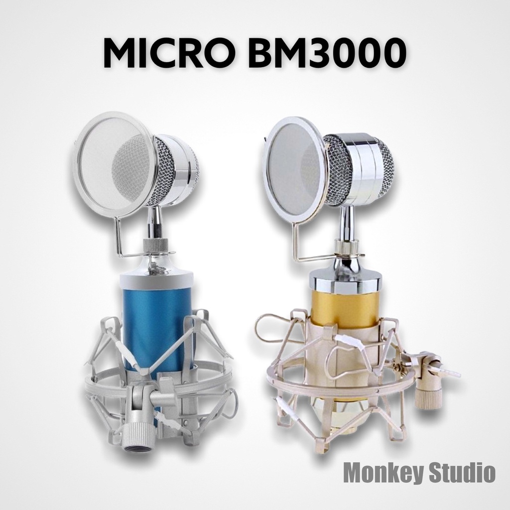 Bộ Combo Mic Thu Âm Hát Livestream Mixer F4 &amp; Mic BM3000 ⚡BH 1 NĂM⚡ Thu Âm Điện Thoại Máy Tính