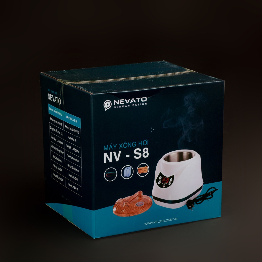 Máy Xông Hơi Giải Cảm Nevato NV-S8 Công Suất 1500W Dung Tích Nồi Xông 2.8 Lít