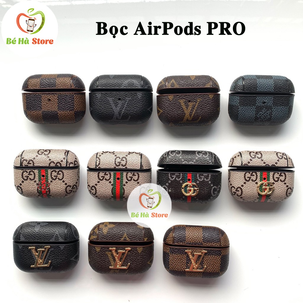 Bọc AirPods PRO Logo Hoạ Tiết bbr, l.v, Guc.ci
