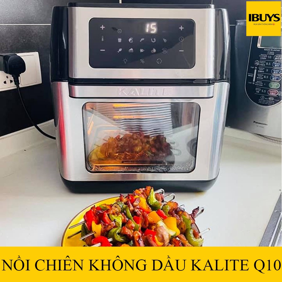 [BH 12 THÁNG CHÍNH HÃNG 1 ĐỔI 1 7 NGÀY] Nồi Chiên Không Dầu Kalite Q10 10L LƯU Ý BẢN MỚI ÊM KHÔNG ỒN, UY TÍN, CHẤT LƯỢNG