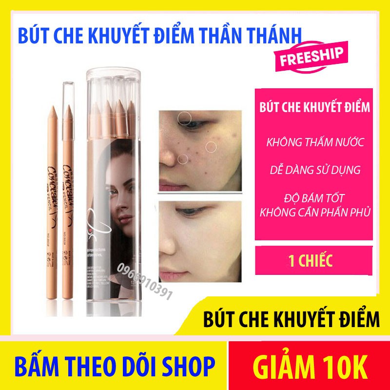 Bút Che Khuyết Điểm MeNow - bút Fix Makeup Không Trôi Không Thấm Nước, chì phấn che mụn, tàn nhang mặt MTA