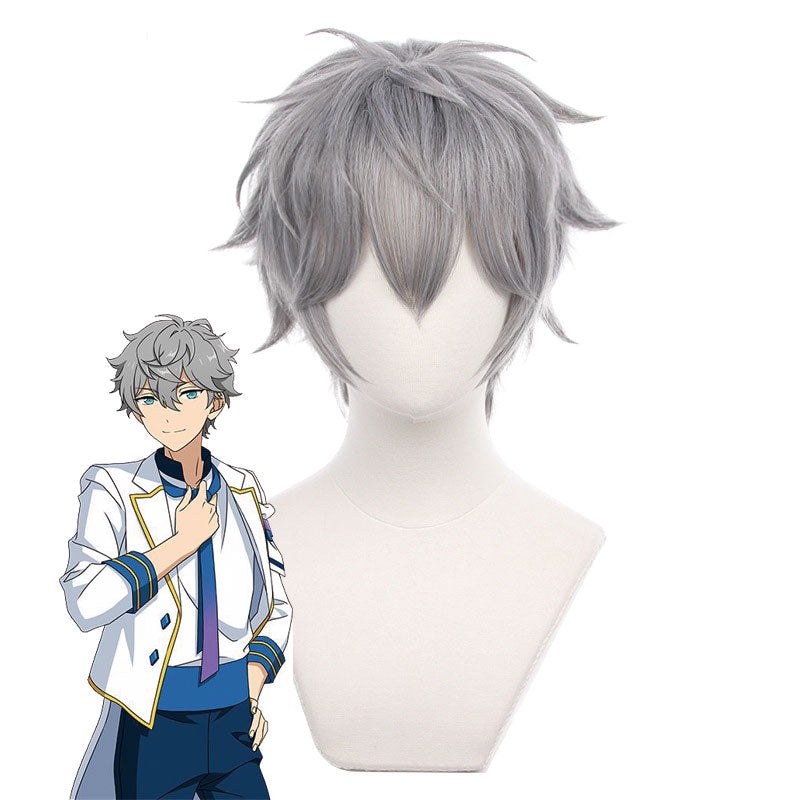 [Sẵn] Wig/tóc giả Izumi Sena - Ensemble Stars màu xám [Miu Cosplay]