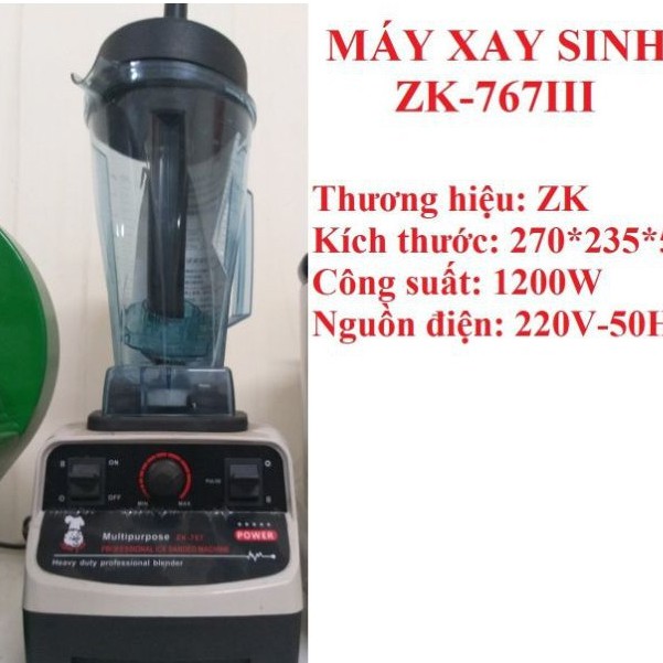 Máy xay sinh tố 3 lưỡi công nghiệp, chuyên dụng cho nhà hàng.