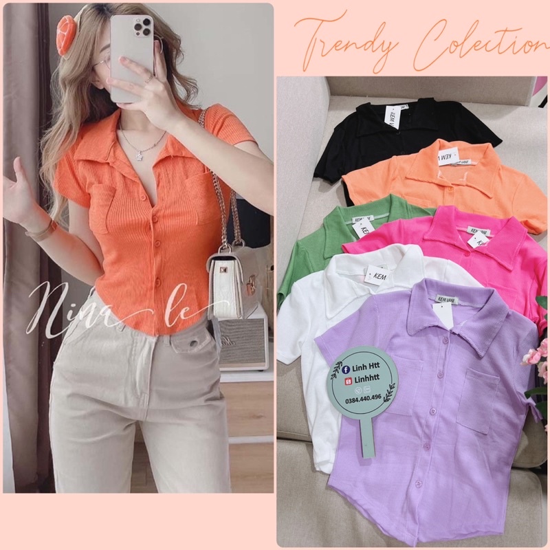 ÁO CROPTOP GÂN BODY VẠT BẦU CỔ ĐỨC ULZZANG