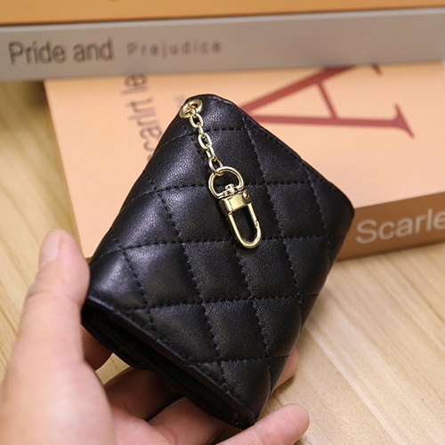 Ví Ngắn Đựng Tiền Xu Bằng Da Bò Hình Thoi Cho Nữ