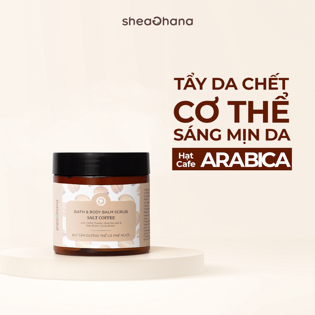 Tẩy da chết cơ thể cà phê Arabica SheaGhana 200g