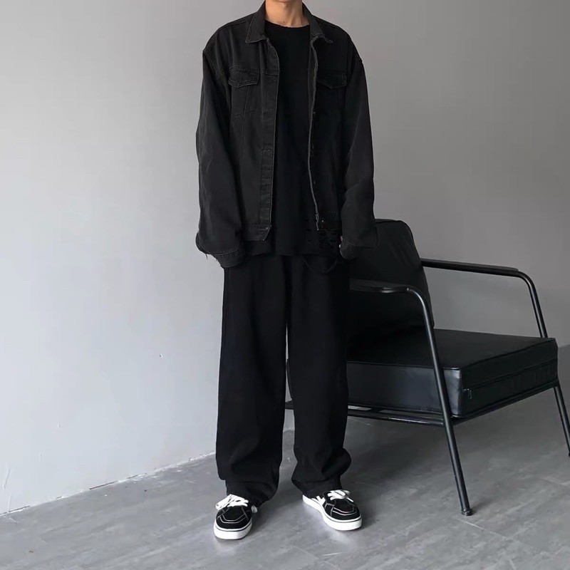 BWIGHTLY PANT (QUẦN ĐEN ỐNG RỘNG)