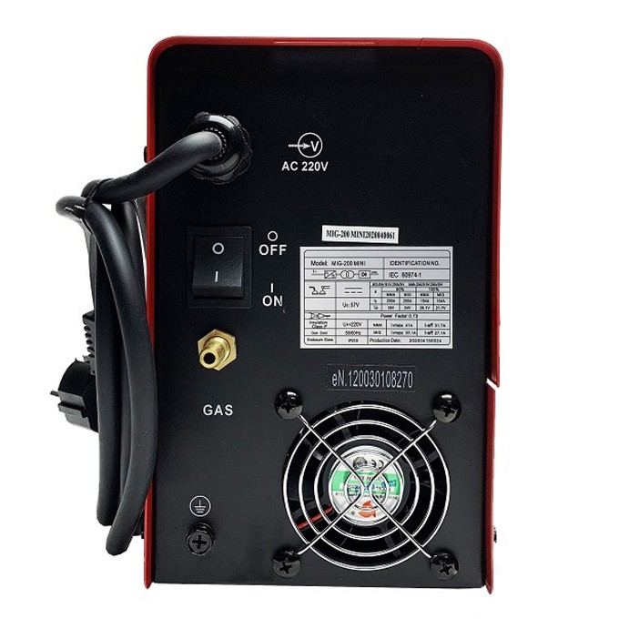 Máy Hàn MIG + Que Sasuke MIG-200 Mini  - Tặng kèm găng tay hàn da bò cổ ngắn + 1 hộp mỡ hàn