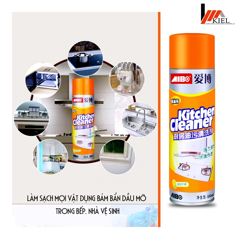 Chai xịt tẩy rửa đa năng  Kitchen Cleaner tẩy rửa nhà bếp sạch bóng, đánh bay dầu mỡ.