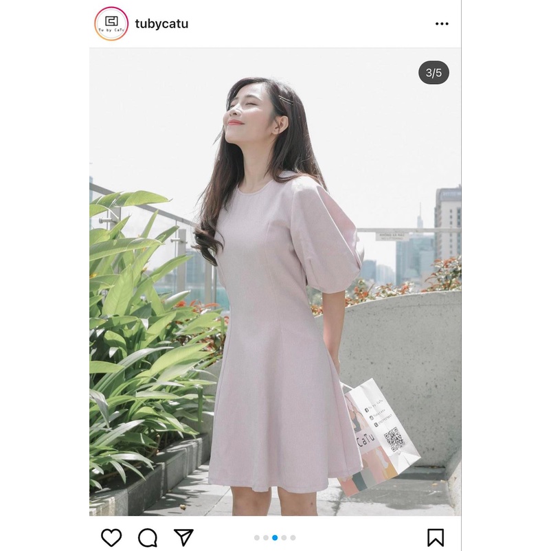 Đầm váy Tubycatu màu hồng size M