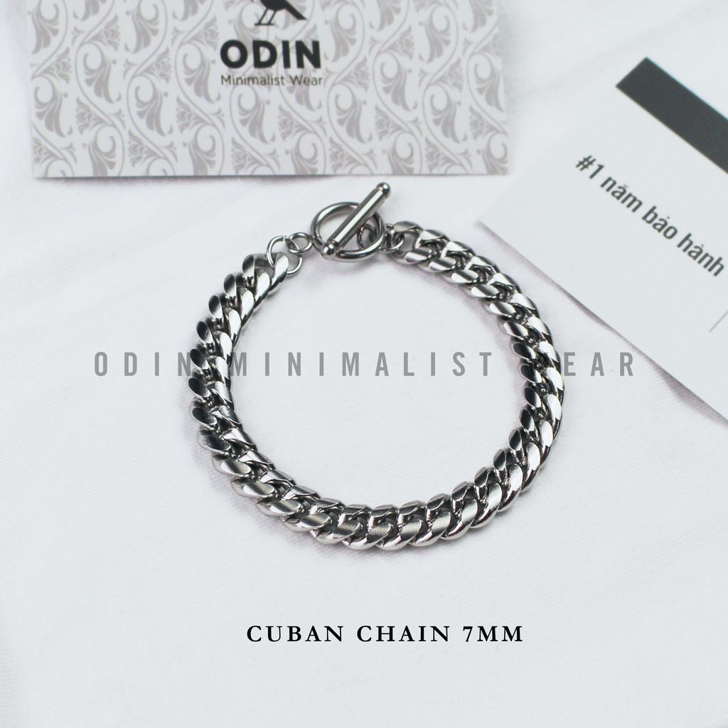 Vòng tay Chain Cuban - Thép Titan 316L