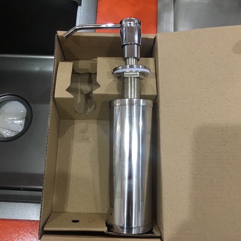 Bình xà phòng gắn chậu rửa bát inox 304