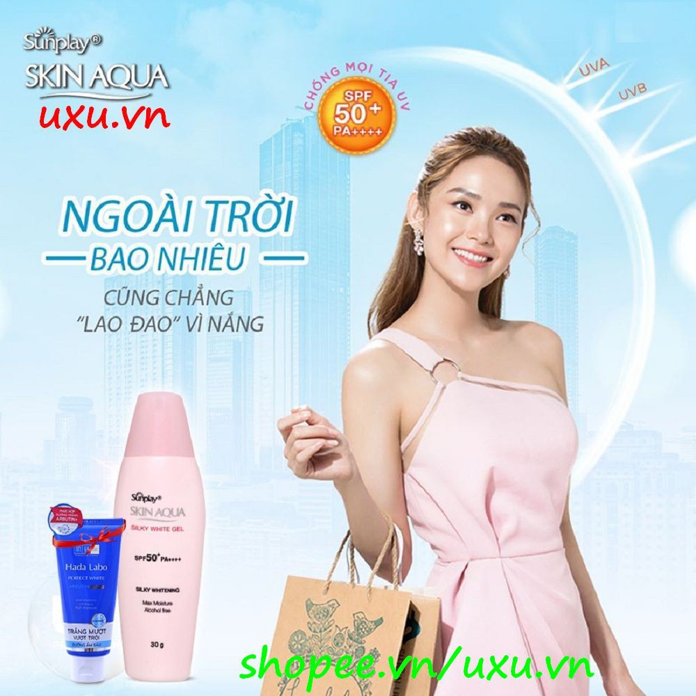 Gel Chống Nắng 30G Sunplay Skin Aqua Silky White Gel SPF 50 PA+++ Dưỡng Da Trắng, Với uxu.vn Tất Cả Là Chính Hãng.