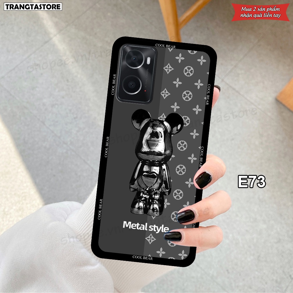 Ốp Oppo A36 / A76 in hình gấu Bearbrick,Metal Style,Doremon siêu dễ thương chất lượng