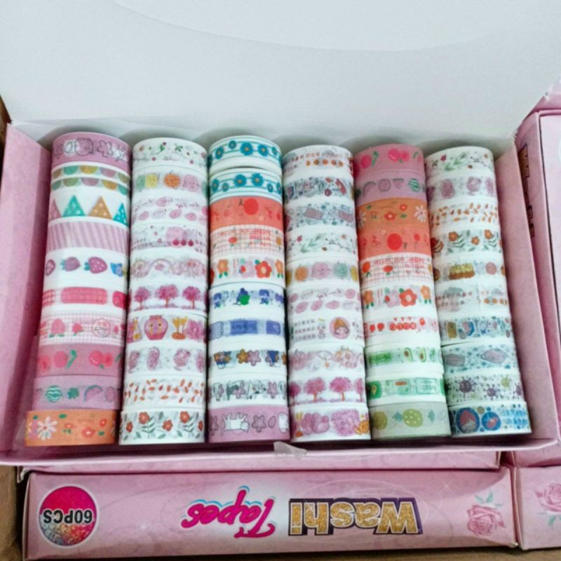 Washi tape, băng keo giấy đẹp trang trí decor, hoa cụ vẽ tranh