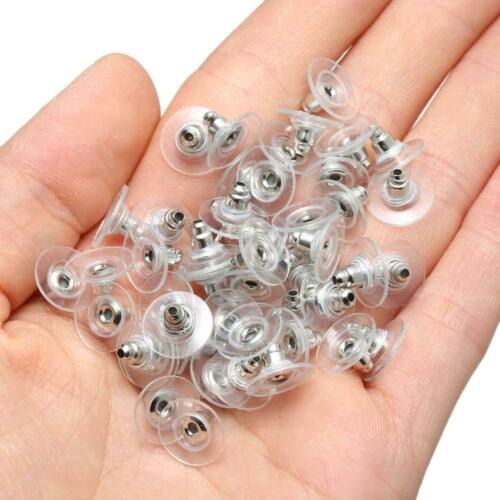 90 pcs Earring Backs Stoppers Findings Ear Post Nuts Gold/Silver/Bronze