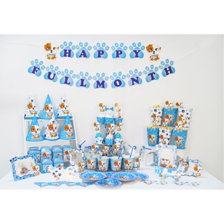 Phụ kiện trang trí thôi nôi chó con bé trai-[ Khuyến mãi tên bé]