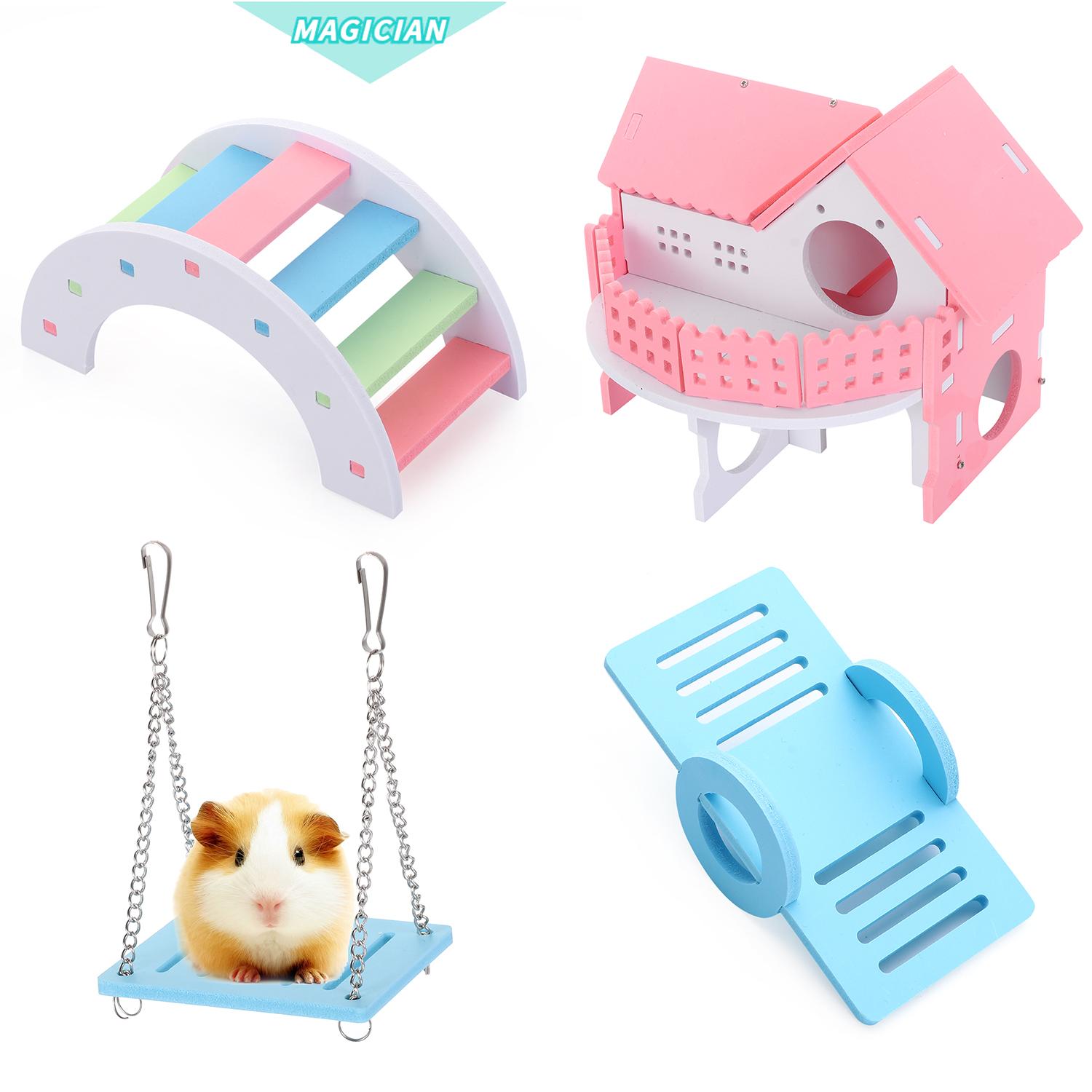 Bộ Đồ Chơi Cầu Gỗ Tập Thể Dục Cho Chuột Hamster