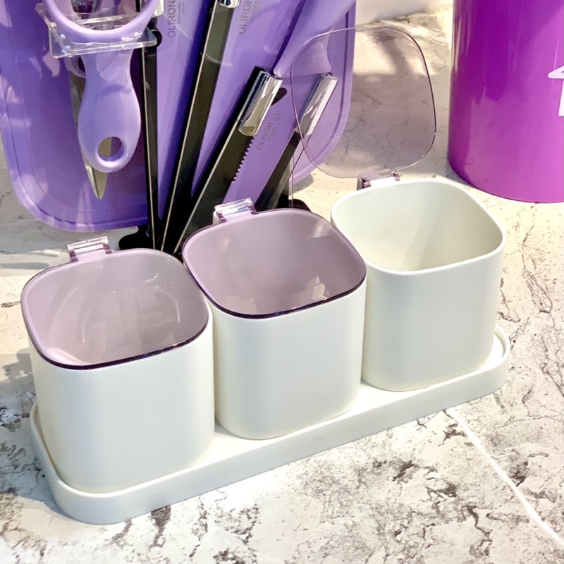 SẴN💙HOẢ TỐC 🍒 SET Hộp Đựng Gia Vị, Hũ gia vị nhựa Kèm Muỗng chống ẩm Tiện Lợi