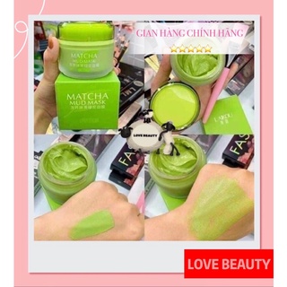 Mặt nạ trà xanh matcha tưoi dành cho da nhờn mụn,MATCHA MUD MASK LAIKOU