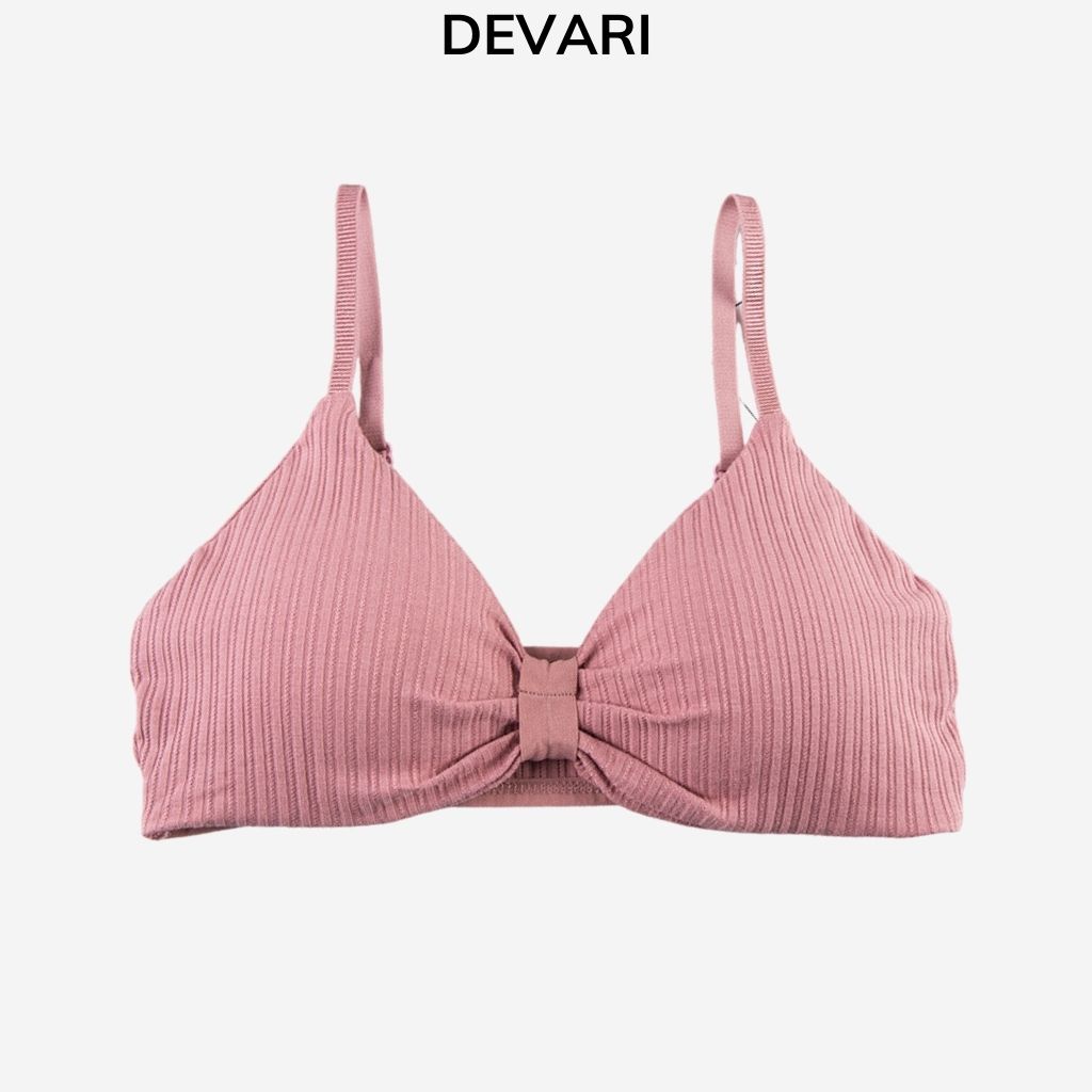 Áo bra nữ 2 dây nâng ngực hở lưng không gọng tập gym thể thao DEVARI B308