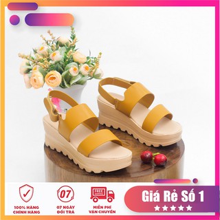 Giày Sandal Đế Xuồng 5cm Siêu Nhẹ Quai Ngang X425