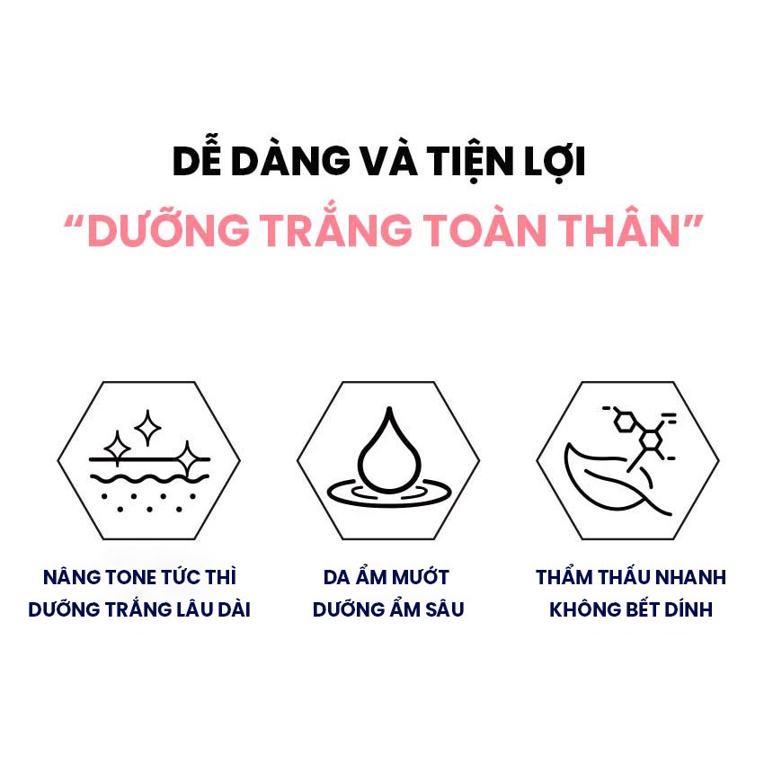 Kem dưỡng thể trắng da chống nắng Whisis Premium Collagen Whitening Body Lotion 200ml