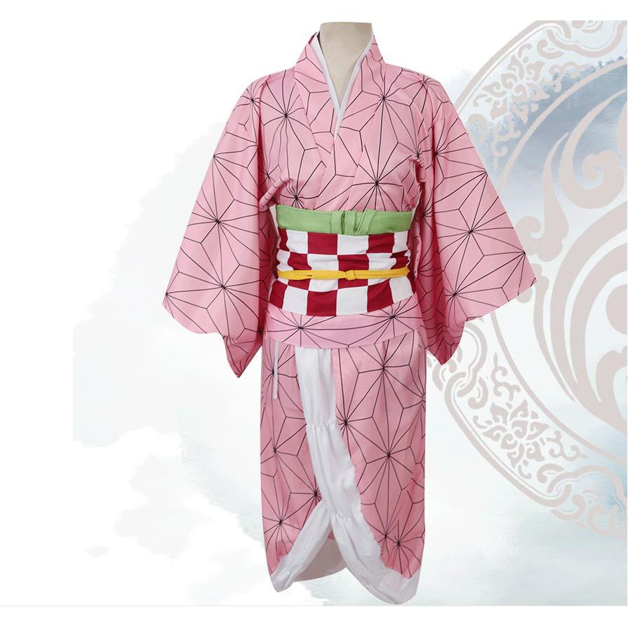 Bộ áo kimono hóa trang nhân vật Nezuko hoạt hình cho bé