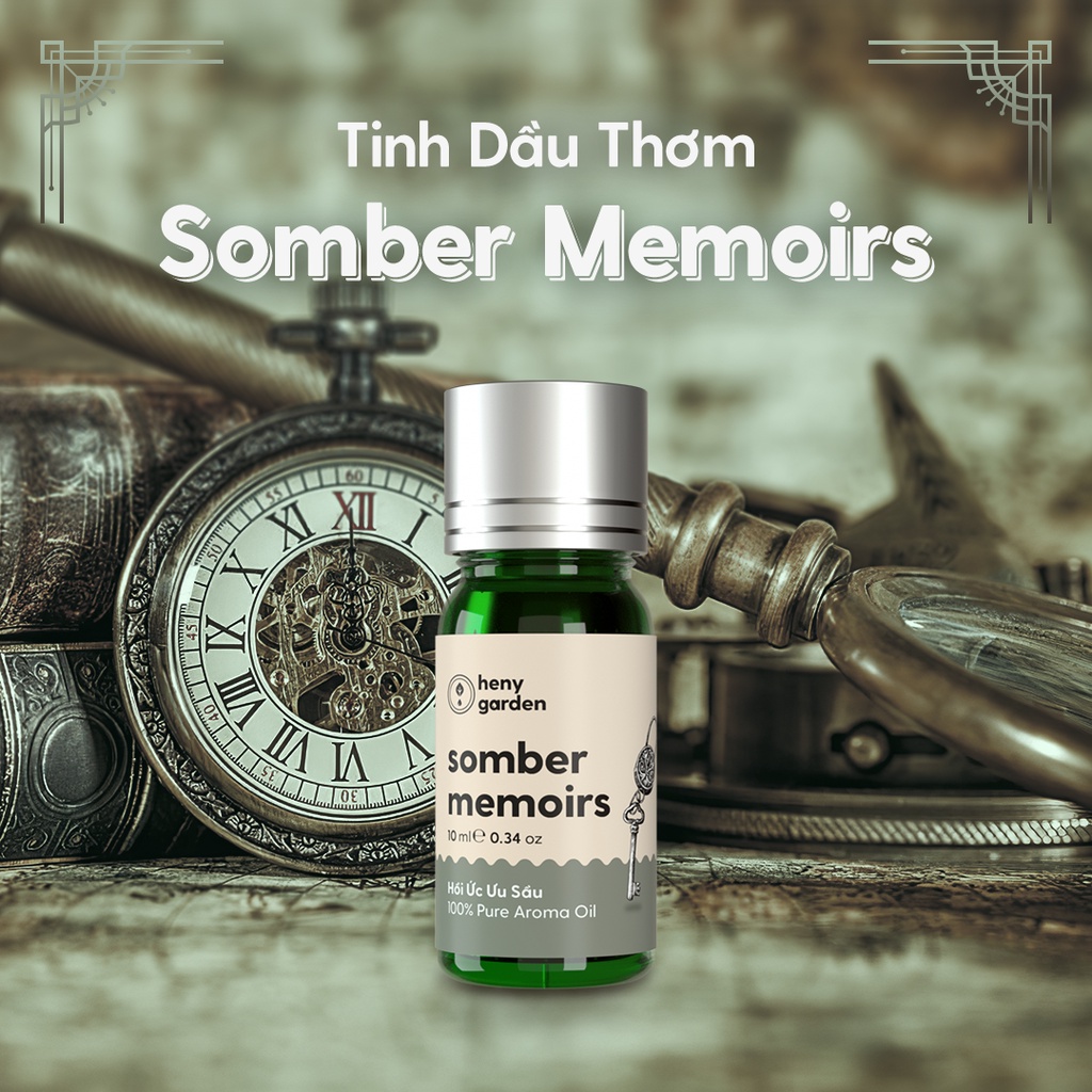 Tinh Dầu Phối Hương Somber Memoirs (Gỗ Trái Cây) Xông Thơm Phòng, Làm Nến Thơm Thiên Nhiên Heny Garden 10mL