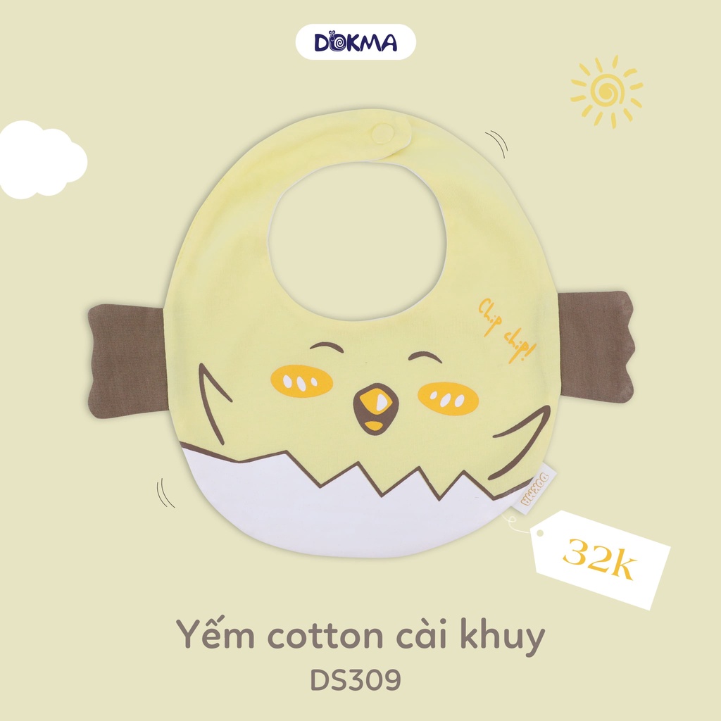 Yếm cotton khuy caì khuy Dokma DS309 (sp giao ngẫu nhiên)