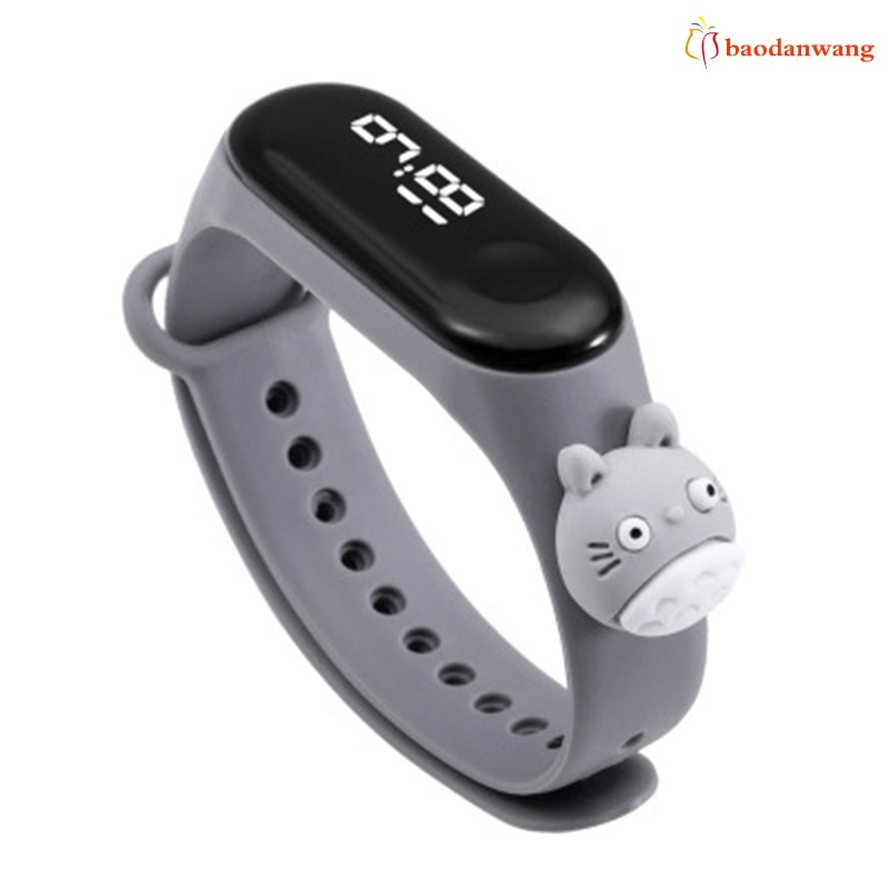 Đồng hồ đeo tay màn hình hiển thị LED điện tử màu trắng chống thấm nước thiết kế hoạt hình đáng yêu dành cho trẻ em Mi 3