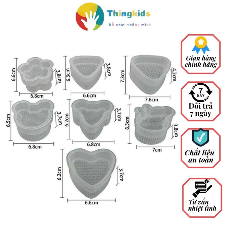 Set 07 Khuôn làm cơm nắm ăn dặm cho bé (kèm thìa) - Thingkids
