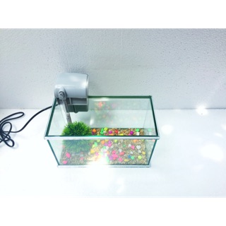 Set bể cá mini viền gương và lọc thác ( tặng phụ kiện)