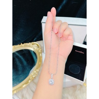 Dây chuyền mì mặt đá mạ bạch kim