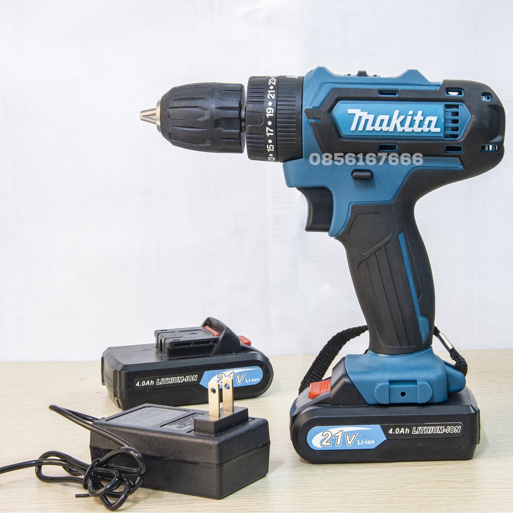 Máy khoan pin MAKITA 21V - TẶNG MŨI KHOAN - Bắt vít - 2 chức năng - Pin 5 CELL - 100% Lõi đồng - HÀNG XỊN GIÁ TỐT