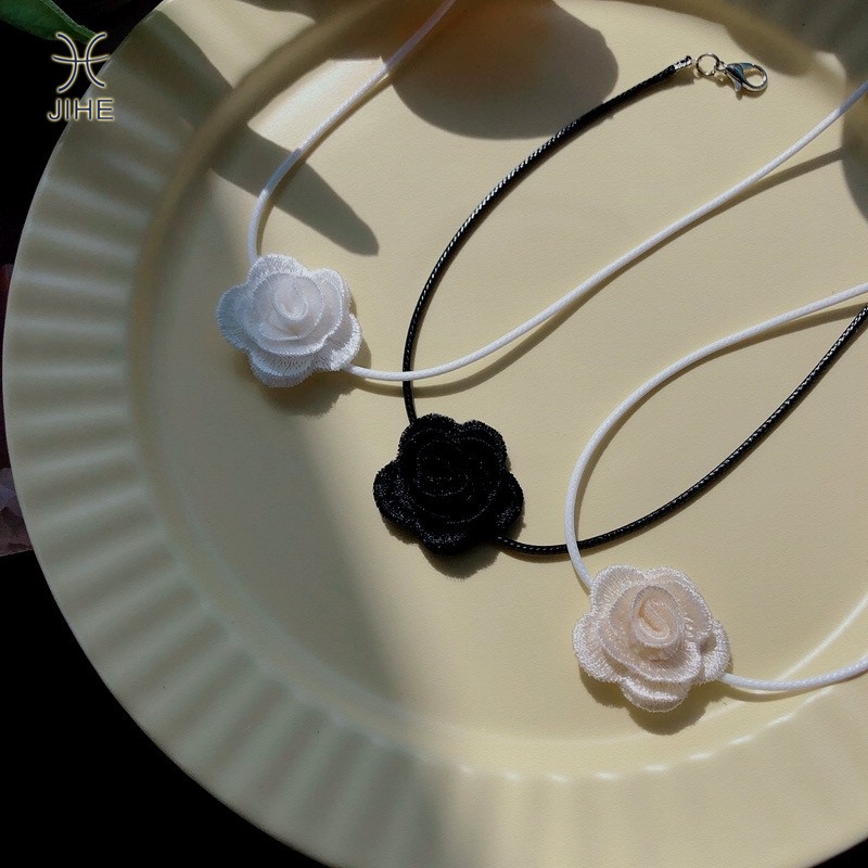 Vòng Cổ Choker Hình Hoa Hồng Thời Trang Hàn Quốc
