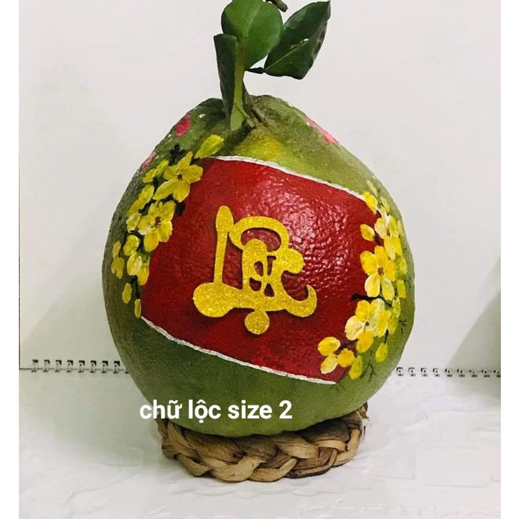 chữ thư pháp dán dưa,dừa,bưởi....(màu vàng)-{ lẻ,} bán theo bộ | BigBuy360 - bigbuy360.vn