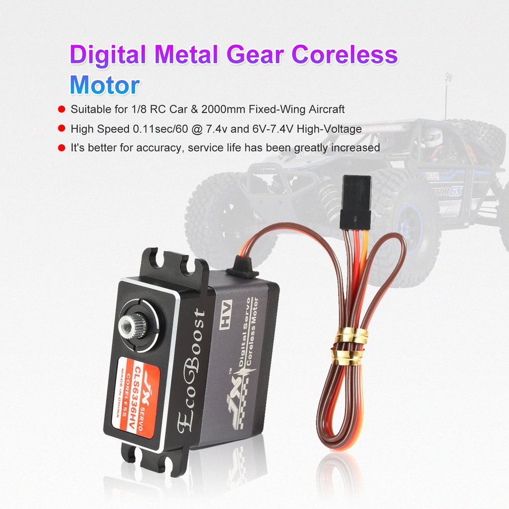 【điều khiển từ xa8/5】JX CLS6336HV 35KG Digital Metal Gear Coreless Servo for 1/8 RC Car Airplane