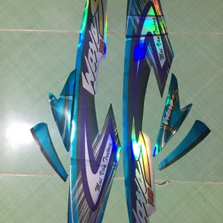 Tem wave 110 xanh ngọc đen crom
